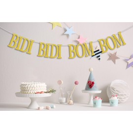 Bidi Bidi Bom Bom Banner, Selena Quintanilla Decorations, Spanish Latina Mexican Latin Dance Music Beat Decoration, Mexican Pop Culture Party Supplies Gold
