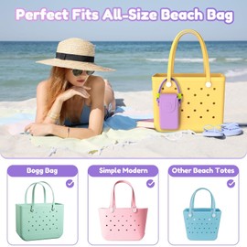 OUTXE - Soporte para teléfono celular, silicona, compatible con todas las bolsas Bogg, funda para teléfonos celulares, accesorios para bolsas de playa, color morado claro