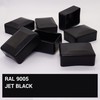SKIR'CO Pack of 2 Fence Post Caps, Rectangular Black Plastic