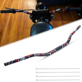 JXPANG Universal 28mm 1/1/8" Dirt Bike Handlebars, Upgraded Pit Bike Handlebar for Motocross CRF YZF KXF KLX RMZ DRZ Pit Dirt Bike ATV Quad (Black)