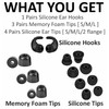 A-Focus [8 Pairs] WF-1000XM5 WF-1000XM4 Ear Hooks Tips 【 Memory