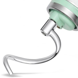 304 Stainless Steel Spiral Dough Hook Attachment – Fit for KitchenAid 4.5-5QT Tilt-Head Stand Mixers, Compatible with K45, K45SS, KSM150, KSM75, KSM85, KSM88, KN15 & More – Dishwasher Safe, Rust-Proof