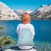 WANDF Drawstring Backpack Sports Gym Sackpack with Mesh Pockets Water