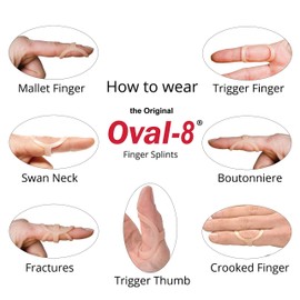 Oval 8 | Finger Splint | Finger Schiene | 5er Packung (Größe 12 | Durchmesser: 7.4cm)