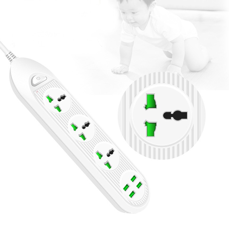 Power Strip Extension Long Cord 2500W Multi Functional with USB