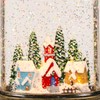 Lasumora Christmas Snow Globe Candle with Timer & Music, Snowy