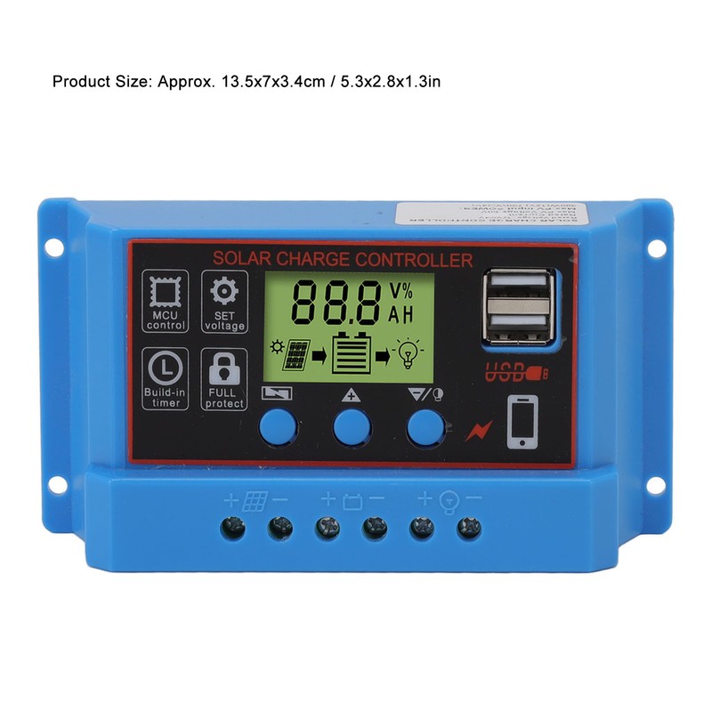12V 24V Solar Charge Controlle LCD Display Solar Panel Controller