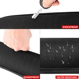 Geekria Shield Speaker Case Compatible with JBL Flip 6, Flip 5, Flip 4, Flip 3 Case Cover, Replacement Hard Shell Portable Speaker Protective Carrying Bag with Cable Storage (Black)