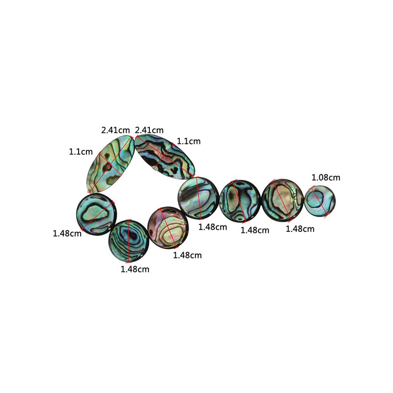 9pcs Colorful Abalone Shell Key Button Inlays for Tenor/ Alto/