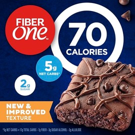 Fiber One Fiber One 70 Calorie Brownies, Chocolate Fudge, Snack Bars, 6 Bars, 5.34 oz (Pack of 8)