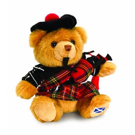 Keel Toys SL4152 15cm Scottish Piper Bear, Multi-Colour