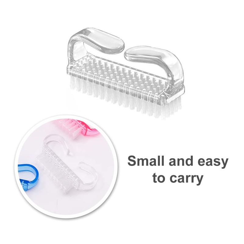 5 Pcs Nail Brushes For Cleaning Nails Transparent Nail Dust