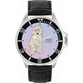 Toff London Mens White Cockapoo Dog Watch
