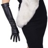 DooWay Long Gloves Women Touchscreen Faux Lambskin Leather Over Elbow