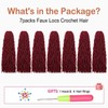 Faux Locs Crochet Hair Burgundy Soft Locs 24In Braids Hair