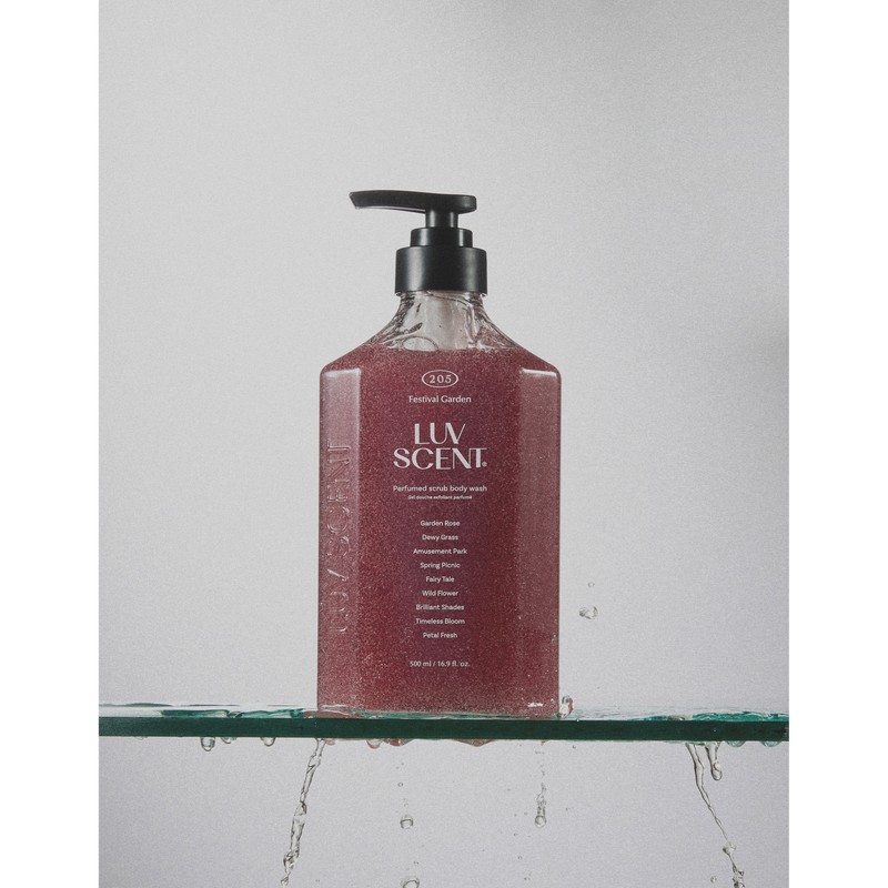 Lovescent Scrub Body Wash Festival Garden Rose Scent