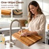 RealGulf 24x18 Teak Butcher Block, Oversized Reversible Cutting Board
