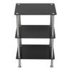 AVF Transitional Steel and Glass Small 3-Tier Shelving Unit in