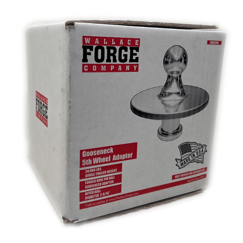 Wallace Forge Kingpin to Gooseneck Ball Adapter - Made in