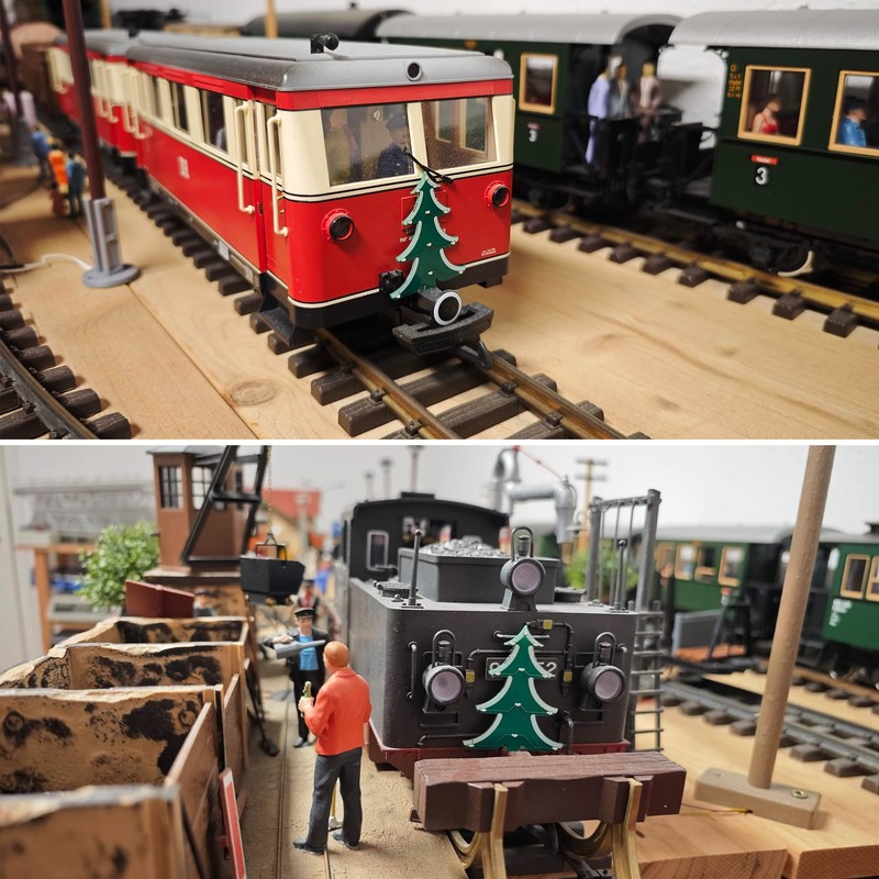 ML-Train Christmas Tree with Energy-Efficient LEDs 5-24 V for Locomotive