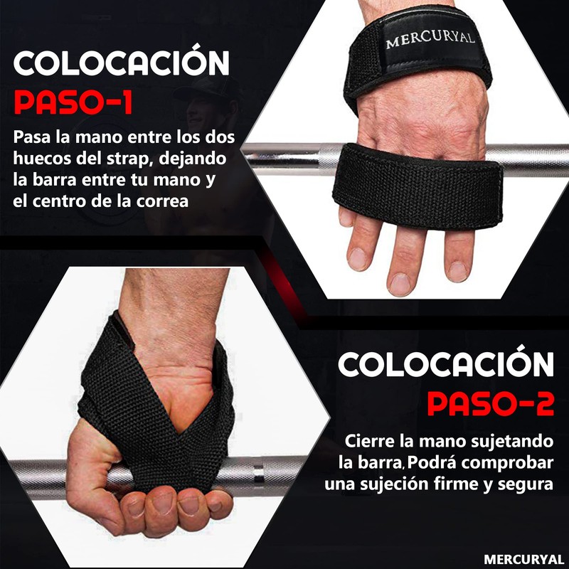 MERCURYAL Figure 8 Padded Lifting Straps Strength Training - Weight