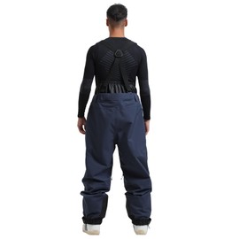 IMPHUT Women Snow Bibs Men Ski Pants Baggy Snowboard Bibs Pants Overall Insulated Waterproof Windproof Warm Winter Navy, Large