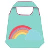 moses Shopper Rainbow Foldable Shopping Bag, Eco-Friendly, Reusable, Polyester, Mint