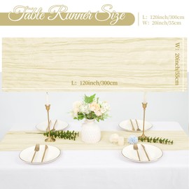 25 Pcs Ivory Cheesecloth Table Runner 10FT, Rustic Sheer Cheese Cloth Table Runners 20x120 inch for Wedding Bridal Shower Baby Shower Party Decoration, Boho Gauze Fabric Wedding Table Runner