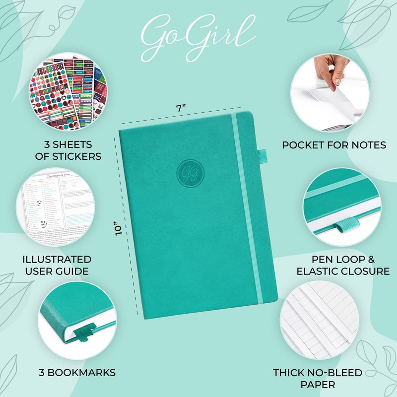 GoGirl Planner PRO Schedule - Undated Planner with Hourly Time
