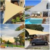 Amagenix Triangle Sun Shade Sail 15'X23'X23' Beige 185GSM UV Blocking
