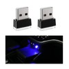 Sylvil 2 PCS USB LED Car Interior Atmosphere Lamp, Portable