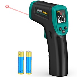 ERICKHILL Infrarot-Thermometer -50℃~800℃, berührungsloses digitales Laser-Temperaturmessgerät mit LCD-Anzeige, einstellbarer Emissionsgrad – geeignet zum Kochen/Grillen/Einfrieren/Industrie, Schwarzgr