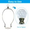 Seimneire Diamond Crystal Glass Lamp Finials, Clear Lamp Shade Top