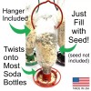 Gadjit Soda Bottle Wild Bird Feeder 3 Pk Black 15315
