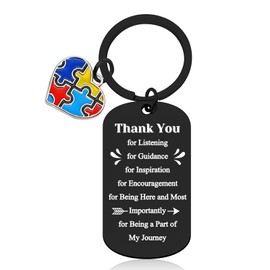 Autism Awareness Gift Autism Awareness Keychain Autism Mom Teacher Thank You Gift Autism Supporter Gift Appreciation Jewelry Gift for Autism Teacher Keychain Retirement Christmas Thanksgiving Gift