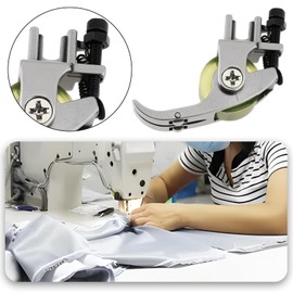 Briny River 2Pcs Rubber Wheel Presser Feet 3 Roll Roller Foot Replacement Part Narrow Wheel Presser Foot Suitable for Most Industrial Sewing Machine PVC Leather Fabric