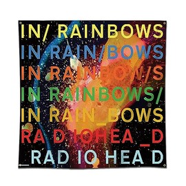 LCFHOME RADIOHEAD Tapestry In Rainbows BANNER HUGE (3x3ft/90x90cm, 150D Poly, Vivid Color) Tapestry Flag ALbum Cover Wall Hanging