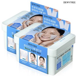 Dewytree Pick&Quick Double Pad, Large Capacity, 100 Sheets, 2 Pieces, Make-up Foot Cleansing Pad, Toner Pad / 듀이트리 픽앤퀵 뜯어쓰는 더블패드 대용량 100매 2개 화장발 화잘먹 패드  토너패드