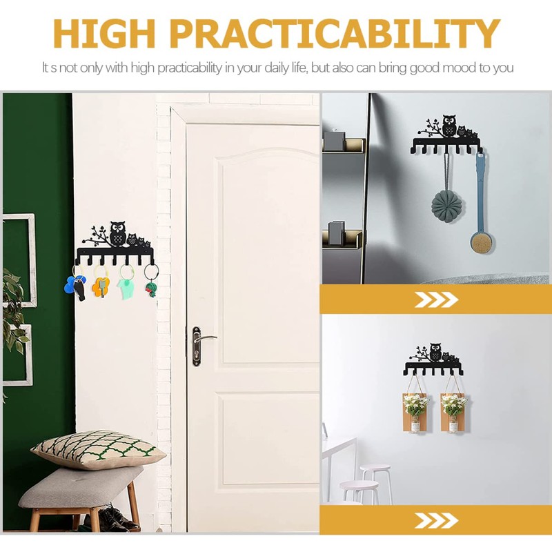 ABOOFAN Owl Design Heavy Duty Wall Mounted Coat Rack with