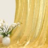 YPDY 1 Yard Gold Sequin Fabric,48 Inch Width by The