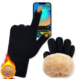 ehsbuy Winter Gloves for Men Women Thermal Touchscreen Knit Gloves with Soft Warm Fleece Lining