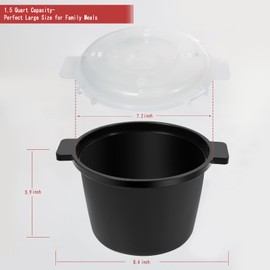 1.5 Quart Microwave Steamer for Cooking Vegetables, Professional Cooker for Microwave