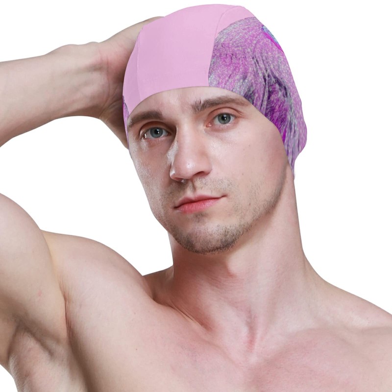 Dallonan Swimming Cap Unicorn Chicken Funny Animal Unisex Adult Swim