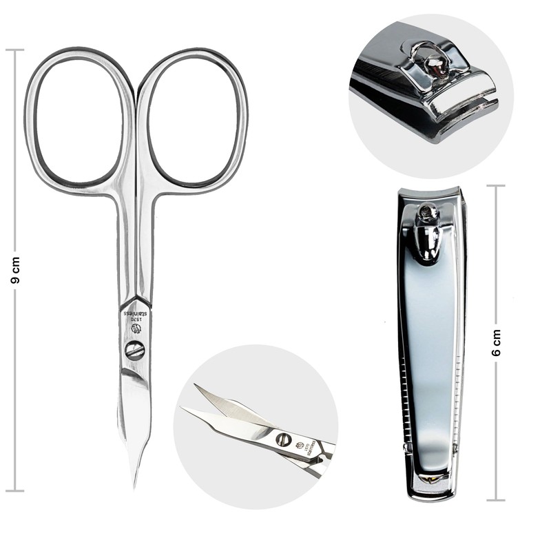 Sonnenschein by Hans Kniebes Manicure Set, 5 Pieces, Nail Scissors,