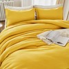 Litanika Mustard Yellow Comforter Set King Size, 3 Pieces Lightweight