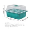 10Pcs Seedling Trays 12 Hole Transparent Adjustable Ventilated Seedling Starter