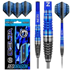 RED DRAGON Delta 2: 24g Tungsten Darts with Flights and Stems