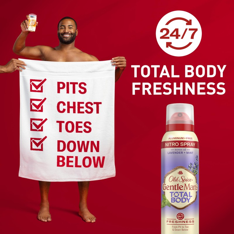 Old Spice Whole Body Deodorant Spray for Men, Aluminum Free,