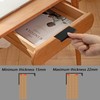 Heveer Black Furniture Handles, 80 mm, Hidden Cabinet Handles, Kitchen