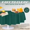 ZIMPLEWARE Premium Dark Green Plastic Table Cloth Disposable (12 Pack)